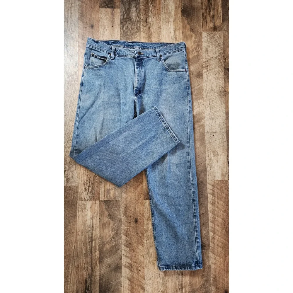 Wrangler Premium Quality Mens Straight Leg Jeans Light Wash 38x29 1096FXVDB
